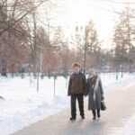 live in care couple on a walk